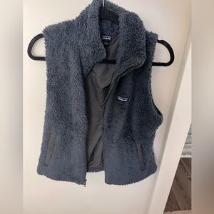 Patagonia Blue/Gray Fuzzy Vest